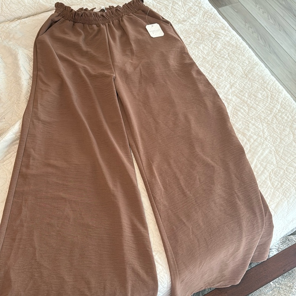 Mocha wide leg pants